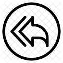 Navigation Direction Left Forward Circle Icon