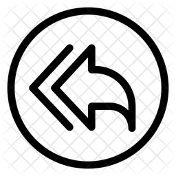 Navigation direction left forward circle  Icon