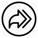 Navigation Direction Right Forward Circle Icon