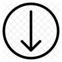 Navigation Down Circle Icon