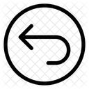 Navigation Left Circle Turn Icon