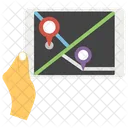Navigation Sur Tablette Navigateur Sur Tablette Tablette Cartographique Icône