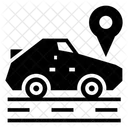 Navigazione Per Auto Posizione Dellauto Localizzatore Di Posizione Icon