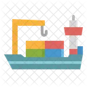 Embarcacao Navio Carga Ícone