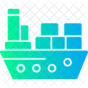 Navio Porta Conteineres Navio Porta Conteineres Transporte De Carga Ícone