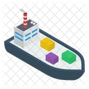 Bateau De Croisiere De Livraison Bateau De Croisiere Cargaison Deau Icon