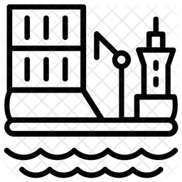 Navire logistique  Icône
