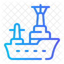 Navy Battleship Warship Icon