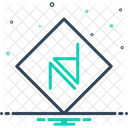 Nd Letter Monogram Icon