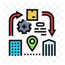 Nearshoring Modern Geschaft Symbol