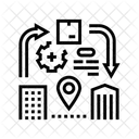 Nearshoring Modern Geschaft Symbol