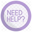 Need Help Click Button Icon