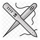 Manual Sewing Needle Pin Needle Thread Icon