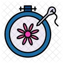 Sewing Embroidery Fabric Icon