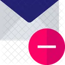 Negative Subtract Mail Icon