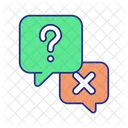 Negative Answer Conversation Bubbles Client Support Icon