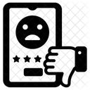 Negatives Feedback Schlechte Bewertung Schlechte Rezensionen Symbol