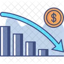Negative Consequences Money Loss Chart Icon