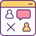Online Message Conflict Icon