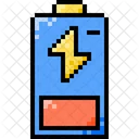 Negative Power Charge Pixelart Art Icon