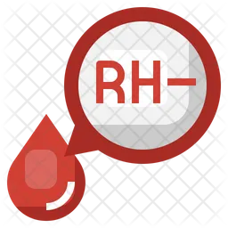 Negative Rh Blood  Icon