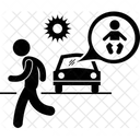 Abuse Baby Car Icon