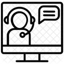 Negociacao On Line Atendimento Ao Cliente Servico De Chamada Ícone