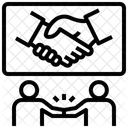 Negociation Poignee De Main Partenariat Icône