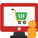 Negocio Compras En Linea Compras Monedas Icono