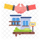 Negocio De Propriedade Negocio De Casa Fechar Negocio Ícone