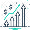 Negocios Em Crescimento Estatistica Seta Ícone