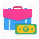 Negocios Nota Rupia Icono