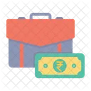 Negocios Nota Rupia Icono