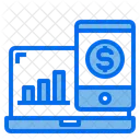 Laptop Grafico Relatorio Ícone