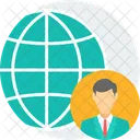 Negocio Global Hombre De Negocios Iconos Icono