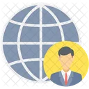 Negocio Global Hombre De Negocios Iconos Icono