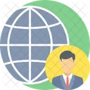 Negocio Global Hombre De Negocios Iconos Icono