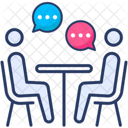 Negotiation Icon - Download in Colored Outline Style