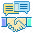 Negotiation Handshake Dialogue Icon