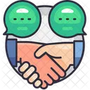 Negotiation Hand Shake Partnership Icon