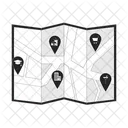 Neighborhood map with pinpoints  Icône