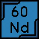 Neodymium Periodic Table Chemistry Icon