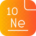 Neon Periodic Table Atom Icon