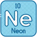 Neon Chemistry Periodic Table Icon