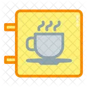 Neon Box Coffee Shop Icon