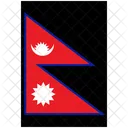 Flagge Land Nepal Symbol