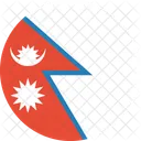 Nepal Flagge Land Symbol