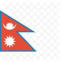 Nepal Flagge Welt Symbol