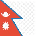 Nepal Flagge Welt Symbol
