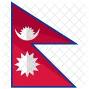 Nepal Flagge Land Symbol